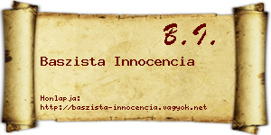 Baszista Innocencia névjegykártya